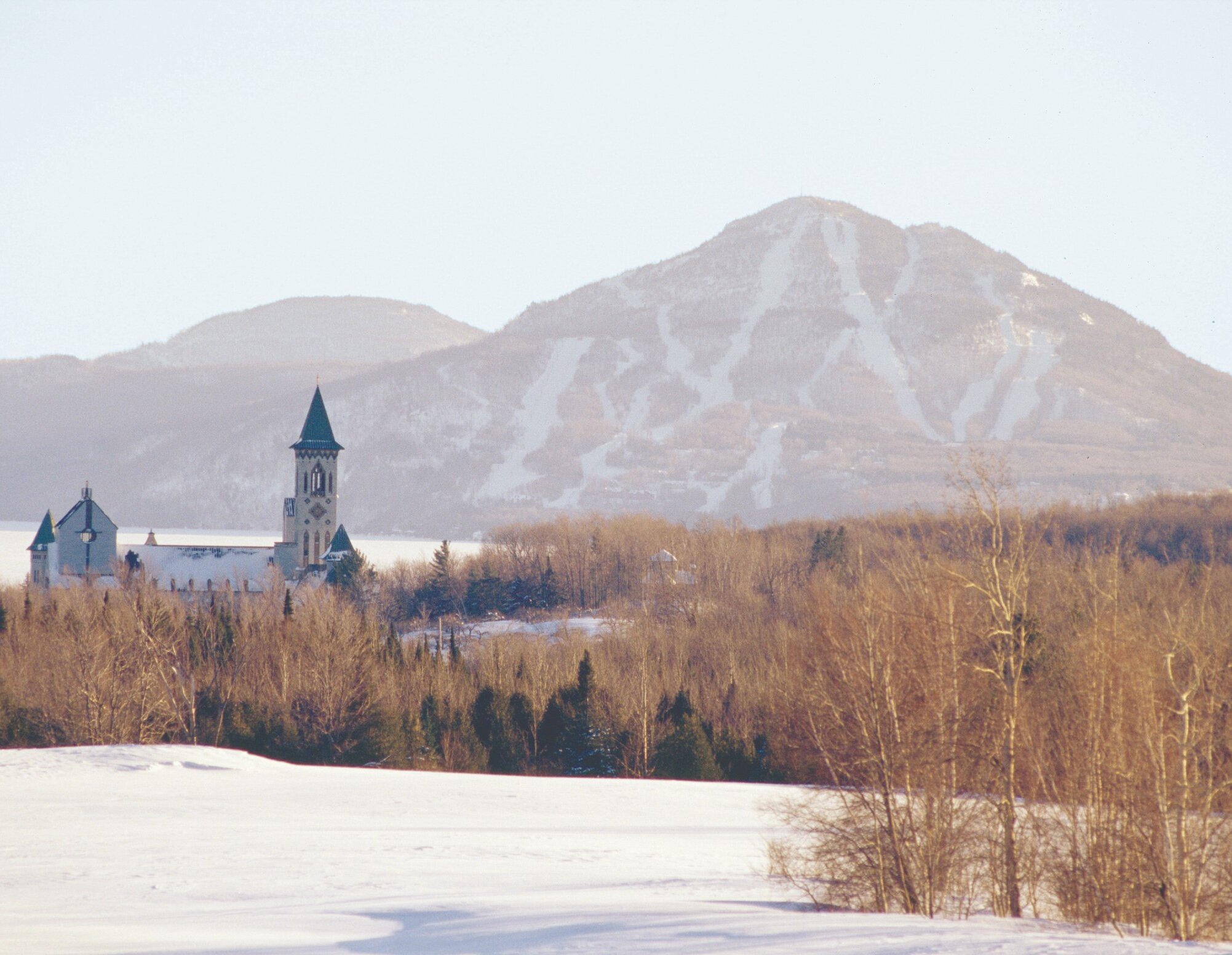 View of a ski area in the Eastern Townships