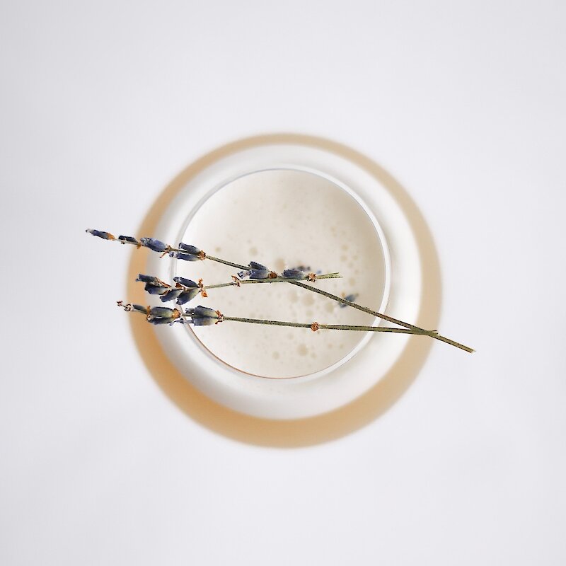 A cocktail with lavender